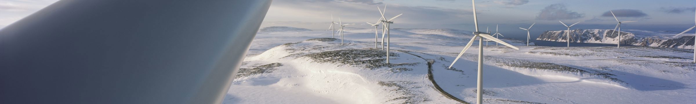 Blick von der Kanzel einer Windkraftanlage