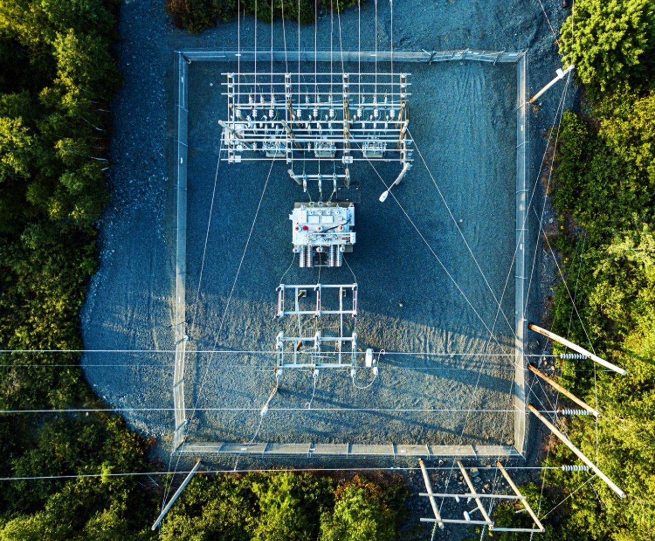 Netzwerk Strom Vogelperspektive