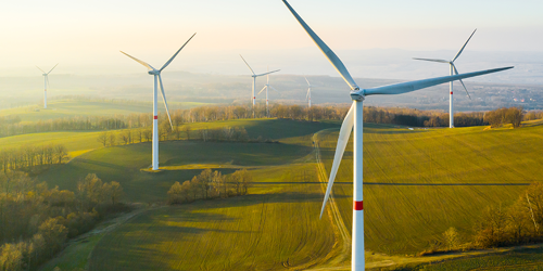 Windpark im Morgengrauen